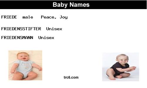 friede baby names